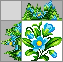 Японский кроссворд Голубой цветочек