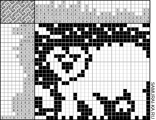 Японский кроссворд - Белый медведь решай онлайн без регистрации и бесплатно.