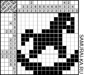 Японский кроссворд - Лошадка-качалка решай онлайн без регистрации и бесплатно.
