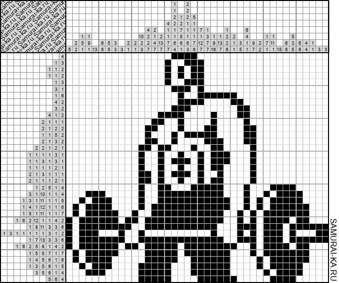 Японский кроссворд - Тяжелоатлет решай онлайн без регистрации и бесплатно.