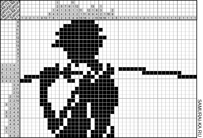 Японский кроссворд - Самурай решай онлайн без регистрации и бесплатно.
