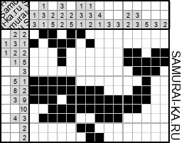 Японский кроссворд - Кашалот решай онлайн без регистрации и бесплатно.