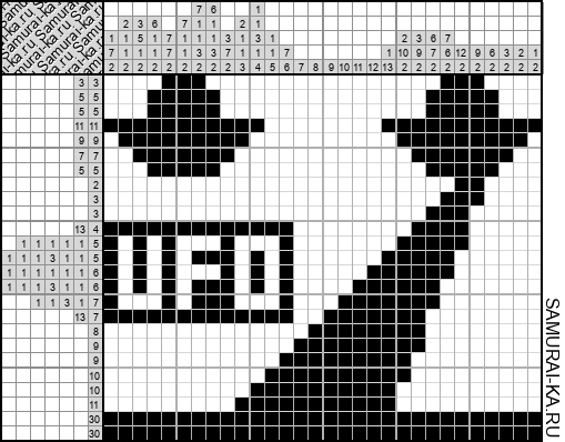 Японский кроссворд - НЛО (Ямабуси) решай онлайн без регистрации и бесплатно.