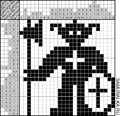 Японский кроссворд - Рыцарь (Ямабуси) решай онлайн без регистрации и бесплатно.