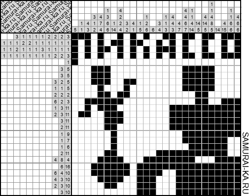 Японский кроссворд - Пикассо (Ямабуси) решай онлайн без регистрации и бесплатно.